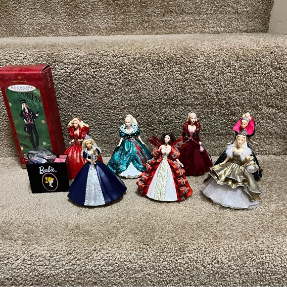 Hallmark Barbie Keepsake Ornament Set - 2015 Celebration Holiday Barbie (Set Of 2)